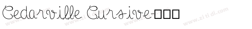 Cedarville Cursive字体转换